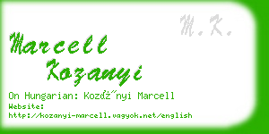 marcell kozanyi business card